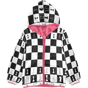 Toddler Fleece Jacket Boys Girls Hooded Zipper Pink Kids Warm Coat Hoodie Size 3-10T