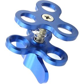 Alloy Triple Holes Ball Clamp 3 Mount Hole for Underwater Photography Diving Light System, Photography Diving Camera Accessories