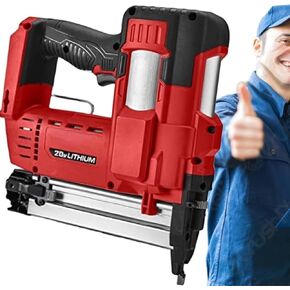 20V Crown Stapler Compatible with Bauer 20V Cordless18 Gauge Narrow Crown Stapler (21183C-B) Compatible with Arrow, Metabo HPT, Makita, DEWALT, Stanley & Bostitch Crown Staples (No Battery-Tool Only)