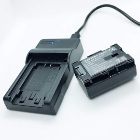 Battery Pack and USB Rapid Travel Charger for JVC Everio GZ-HM30AU, GZ-HM30BU, GZ-HM30SU, GZ-HM30RU, GZ-HM30VU HD Flash Memory Camcorder