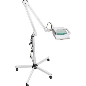 5X Magnifying Floor Standing Lamp with Cold Light, Adjustable Height, Portable for Beauty, Tattoos & Crafts