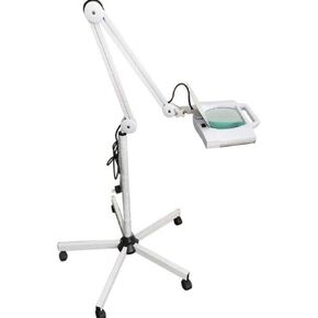 5X Magnifying Floor Lamp, Adjustable Swivel Arm Light with HD Optical Glass, for Beauty, Crafts, Jewelry, and Reading