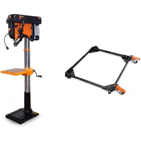 WEN 4227T 13-Amp 12-Speed Floor Standing Drill Press Bundle with MB500 500-Pound Capacity Mobile Base for Tools and Machines