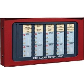 ANN-LED LED Annunciator Module with Alarm (Red), Trouble (Yellow) and Supervisory (Yellow) Indication, Red Enclosure