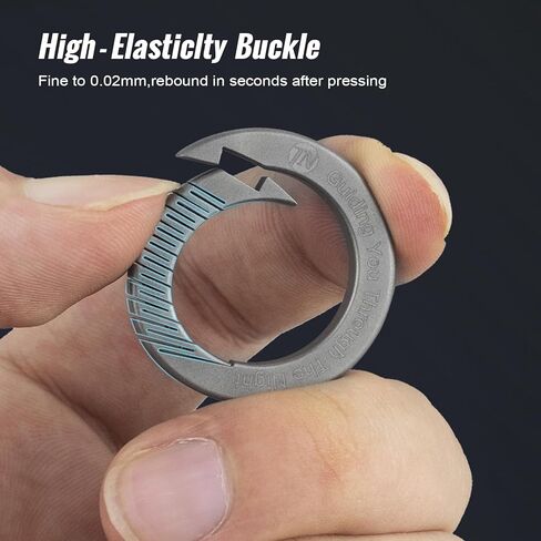 ThruNite Titanium Keychain Rings, Split Side Pushing Key Rings Bulk, 2PCS 30mm Heavy Duty Key Ring for Home Car Office Keys Attachment, 30mm in Kuwait