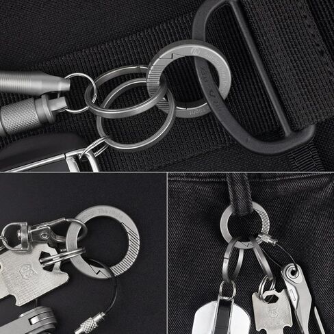 ThruNite Titanium Keychain Rings, Split Side Pushing Key Rings Bulk, 2PCS 30mm Heavy Duty Key Ring for Home Car Office Keys Attachment, 30mm in Kuwait
