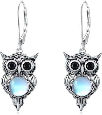 VIJASHOP Moonstone عناق أقراط القلب Moonstone أقراط عناق الحب أقراط مجوهرات هدية عيد ميلاد للأم والزوجة in Kuwait