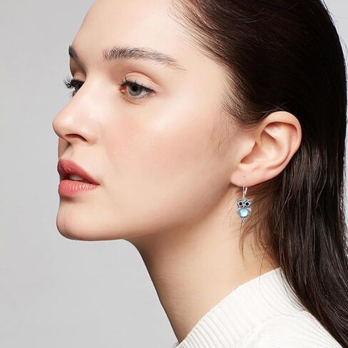 VIJASHOP Moonstone عناق أقراط القلب Moonstone أقراط عناق الحب أقراط مجوهرات هدية عيد ميلاد للأم والزوجة in Kuwait