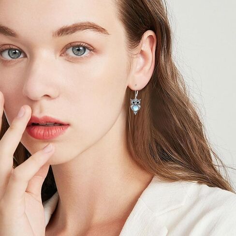 VIJASHOP Moonstone عناق أقراط القلب Moonstone أقراط عناق الحب أقراط مجوهرات هدية عيد ميلاد للأم والزوجة in Kuwait