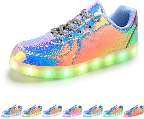 بادجين حذاء رياضي وامض LED قابل لاعادة الشحن بمنفذ USB للنساء / الرجال in Kuwait