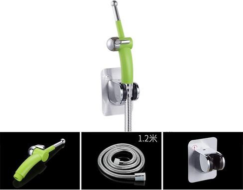 Handheld Bidet Sprayer for Toilet, Portable Baby Cloth Diaper Sprayer, Adjustable Water Pressure Control, with Hose Feminine Wash(Green) in Saudi Arabia