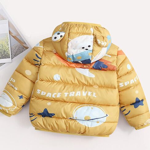 Winter Down Coats for Kids Baby Boys Girls Light Puffer Padded Jacket with Hooded Toddler Outerwear Baby in Saudi Arabia