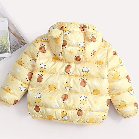 Winter Down Coats for Kids Baby Boys Girls Light Puffer Padded Jacket with Hooded Toddler Outerwear Baby in Saudi Arabia