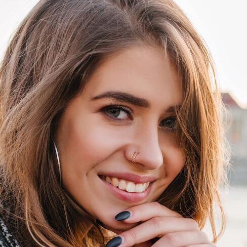 LAOPAZ 14K Gold Filled Simple Nose Ring - 20 Gauge Thin Nose Hoop - Hypoallergenic Tiny Nose Jewelry - 8mm Diameter 0.3 Inches Small Nose Piercings in Saudi Arabia