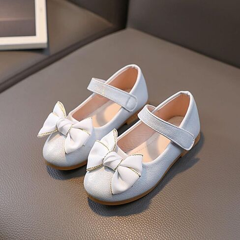 Toddler Girls Dress Shoes Flower Girl Little Kids Mary Jane Ballet Flats Bows Wedding Party Girl Mary Jane Shoes in Kuwait