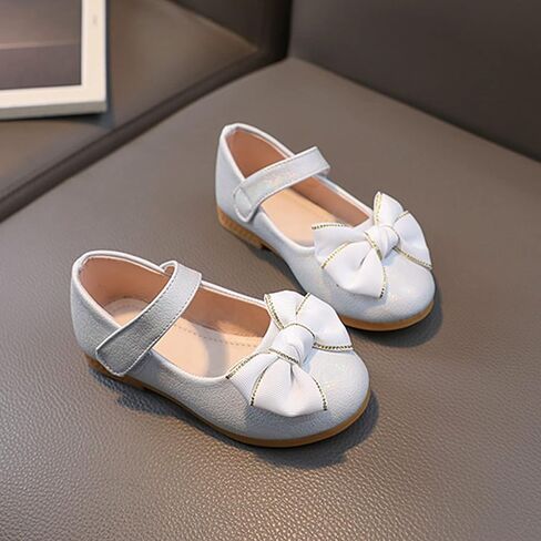 Toddler Girls Dress Shoes Flower Girl Little Kids Mary Jane Ballet Flats Bows Wedding Party Girl Mary Jane Shoes in Kuwait