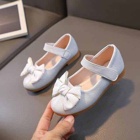 Toddler Girls Dress Shoes Flower Girl Little Kids Mary Jane Ballet Flats Bows Wedding Party Girl Mary Jane Shoes in Kuwait