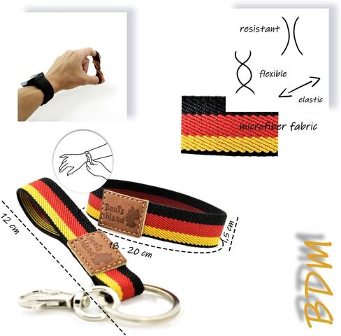 Germany Bracelet, Germany Elastic Flag Bracelet for Men and Women, German Bracelet with Leather Stamp in Saudi Arabia