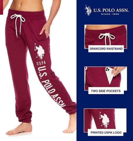 U.S. Polo Assn. Essentials Womens Lounge Pants with Pockets, Plus Size Sweatpants for Women (Mint-Heather, 3X) in Saudi Arabia