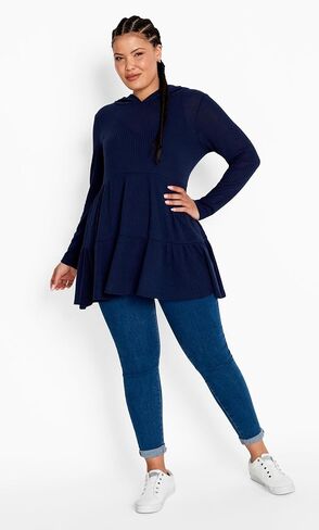 Avenue Women's Plus Size Tunic Nola Waffle in Saudi Arabia