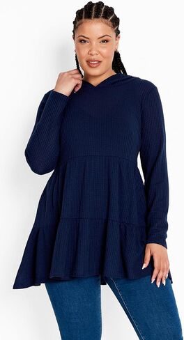 Avenue Women's Plus Size Tunic Nola Waffle in Saudi Arabia