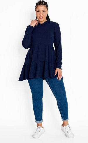 Avenue Women's Plus Size Tunic Nola Waffle in Saudi Arabia