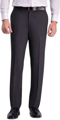 J.M. Haggar Men's 4-Way Stretch Straight Fit Flat Front Dress Pant, Blue, 36x30 in Saudi Arabia