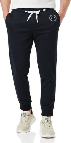 A|X ARMANI EXCHANGE mens Basic Fleece Logo Jogger Sweatpants, Navy, X-Large US in Saudi Arabia