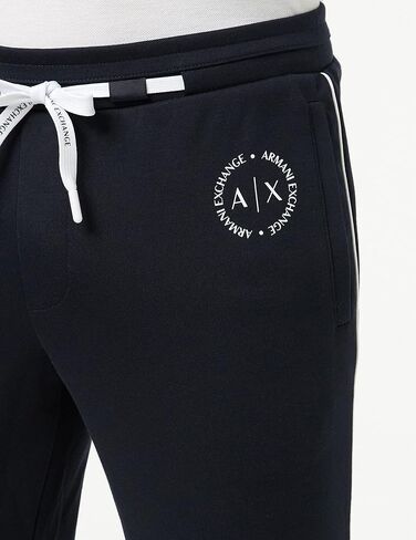 A|X ARMANI EXCHANGE mens Basic Fleece Logo Jogger Sweatpants, Navy, X-Large US in Saudi Arabia