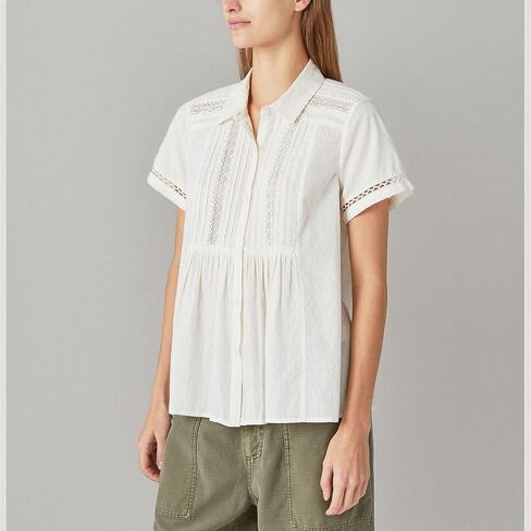 Lucky Brand womens Lace Button Down Shirt Lace Button Down Shirt in Saudi Arabia