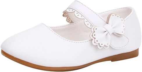 Toddler Girls Dress Shoes Flower Girl Little Kids Mary Jane Ballet Flats Bow Wedding School Party Girls Dress Shoes in Saudi Arabia