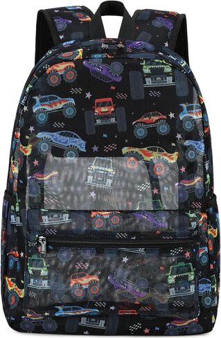 CAMTOP Mesh Backpack Kids Boys Girls Bookbag See Through Preschool Backpacks Casual Daypack for School Beach Travel Sport (Pink) in Kuwait