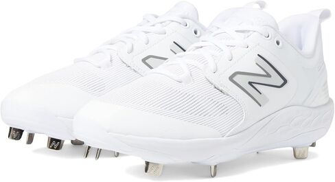 New Balance Men's Fresh Foam X 3000 V6 Metal Baseball Shoe, White/White, 11 in Saudi Arabia