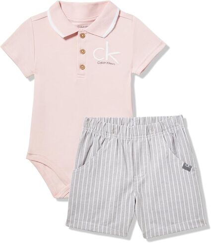 Calvin Klein baby-boys 2pc Polo Short Set in Saudi Arabia