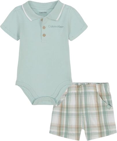 Calvin Klein baby-boys 2pc Polo Short Set in Saudi Arabia