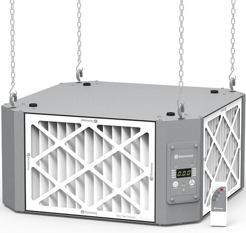 360 Degree Woodshop Air Filtration System Woodworking - 1050/1350 CFM, with Remote Control and Strong Vortex Fan, Hanging Mode for Garage Works Shop, Shop Dust Collectors, Kingmaster F12 in Saudi Arabia
