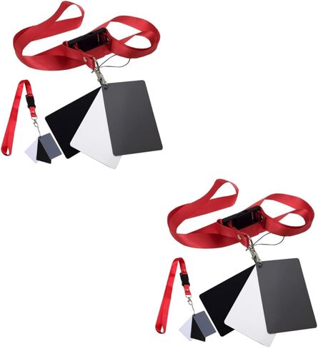 Doitool 4PCS Color Checker Black مع حزام الحبل للتصوير الفوتوغرافي مرجع التعرض المقاوم للخدش للكاميرات الرقمية in Kuwait