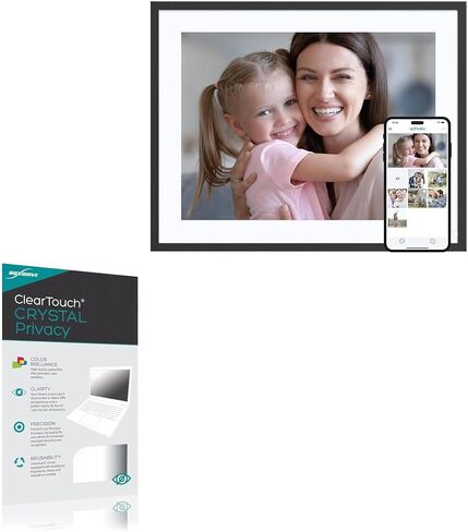 Poxwave Screen Protector متوافق مع Frame Dragon Touch Digital Picture Frame 4: 3 (16.7 in) - Cleartouch Crystal Privacy (2 pack) ، واقي شاشة الخصوصية مرن in Saudi Arabia