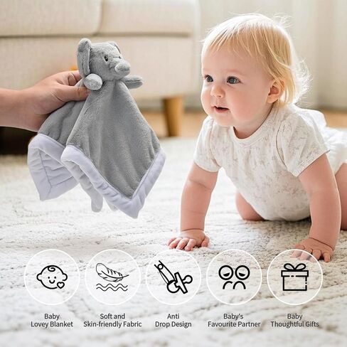 Baby Bear Security Blanket, Soft Loveys for Babies, for Newborn Boys and Girls, Gender Neutral Security Blanket with Stuffed Animal, Baby Snuggle Toy in Kuwait