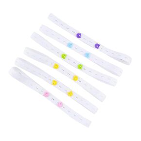 20pcs Adjustable Boy Girl Diaper Tape Nappy Fixing with Comfortable Elastic Diaper Strips for Newborns with Random Color Buttons