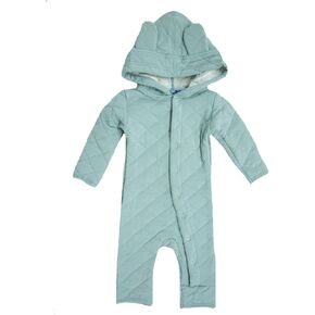KicKee Pants Print Quilted Hoodie Coverall with Sherpa-Lined Hood