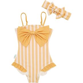 babygoal Baby Toddler Girl Swimsuit One Piece, Infant Swimwear Beach Bathing Suit 9 Months-6 Years