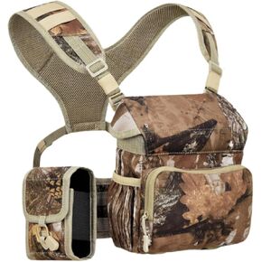 Binocular Chest Pack with Rangefinder Pocket Large Pouch Bino Harness Carry Case Binocular Holder for Birdwatching Hunting