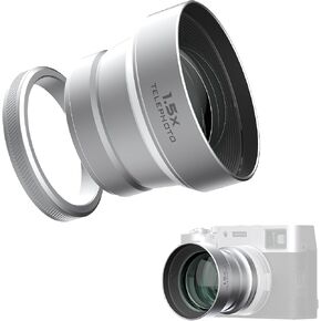 Freewell 2-in-1 عدسة واسعة الزاوية والكلاس الماكرو متوافقة مع Fuji X100VI/X100V-التصميم متعدد الاستخدامات والتكبير الأسود