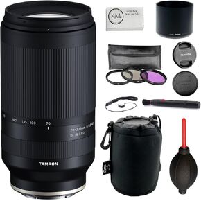 Tamron 70-300mm f/4.5-6.3 Di III RXD Telephoto Lens Compatible with Nikon Z Mount Bundled with Lens Pouch + Filter Set + Photo Starter Kit + Cleaning Cloth (5 Items)