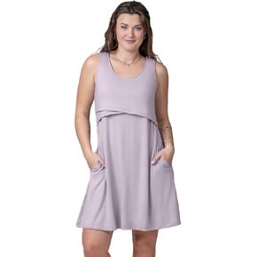 Kindred Bravely Penelope Crossover Nursing Dress | Short Sleeve Maternity & Breastfeeding Dress with Pockets