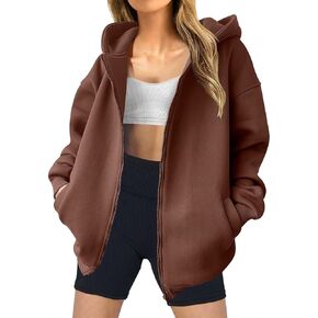 Oversized Hoodies 2025 Zip Up Hoodie Women Trendy Jackets Fashion Clothing Y2K Cute Crewneck Sweatshirts Pullover Tops