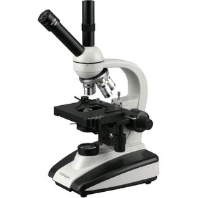 AmScope 40X-1000X LED Dual View Compound Microscope with 3D Stage & Reversed Nosepiece