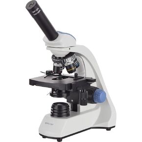 AmScope 40X-2000X LED Monocular Compound Microscope w 3D Two-Layer Mechanical Stage