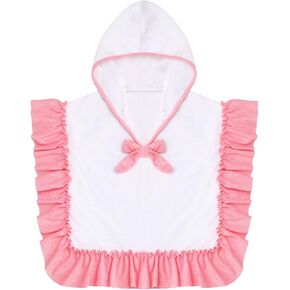 JEATHA Toddler Baby Girl Boy Hooded Beach Towel Terry Swimsuit Cover Up Poncho Bath Towel Swimwear Coverup